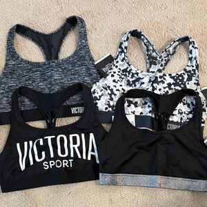 Victoria's Secret Sports Bra Set - Black, Gray & White